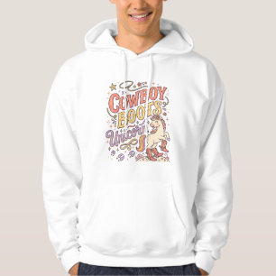 Unicorn Cowboy Boots Unicorn Whimsical Zazzle Desi Hoodie