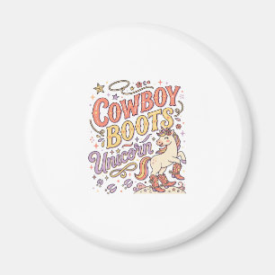 Unicorn Cowboy Boots Unicorn Whimsical Zazzle Desi Magnet