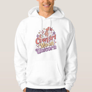 Unicorn Cowgirl Moon Unicorn Whimsical Merch Desig Hoodie