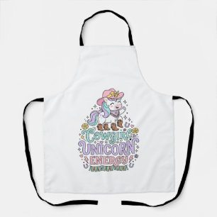 Unicorn Cowgirl Unicorn Energy Cute Pastel Product Apron