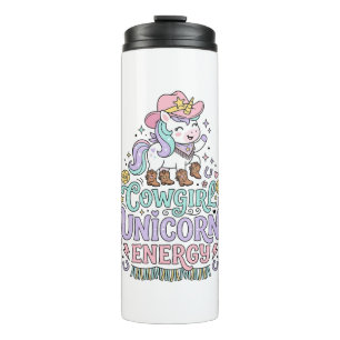 Unicorn Cowgirl Unicorn Energy Cute Pastel Product Thermal Tumbler