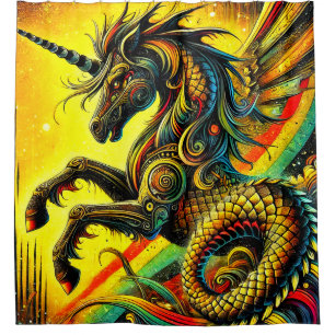 Unicorn Creature Shower Curtain