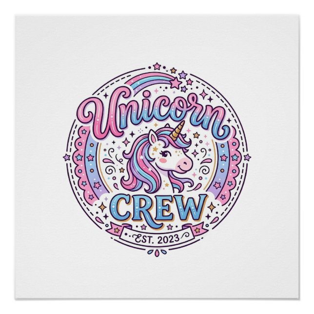Unicorn Crew Playful Print on Demand Design_1 (Front)