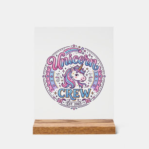 Unicorn Crew Playful Print on Demand Design_1 Acrylic Sign