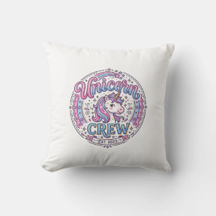 Unicorn Crew Playful Print on Demand Design_1 Cushion