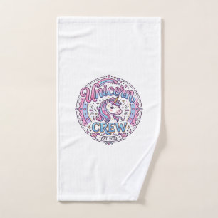 Unicorn Crew Playful Print on Demand Design_1 Hand Towel