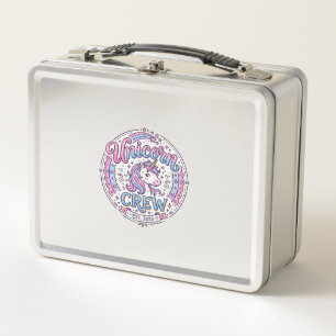 Unicorn Crew Playful Print on Demand Design_1 Metal Lunch Box