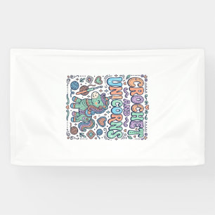 Unicorn Crochet and Unicorns Kawaii Sticker and Sh Banner