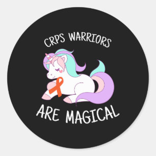 Unicorn Crps Warrior Rsd Crps Awareness 1 Classic Round Sticker