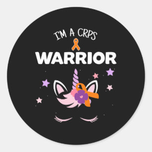 Unicorn Crps Warrior Rsd Crps Awareness Classic Round Sticker