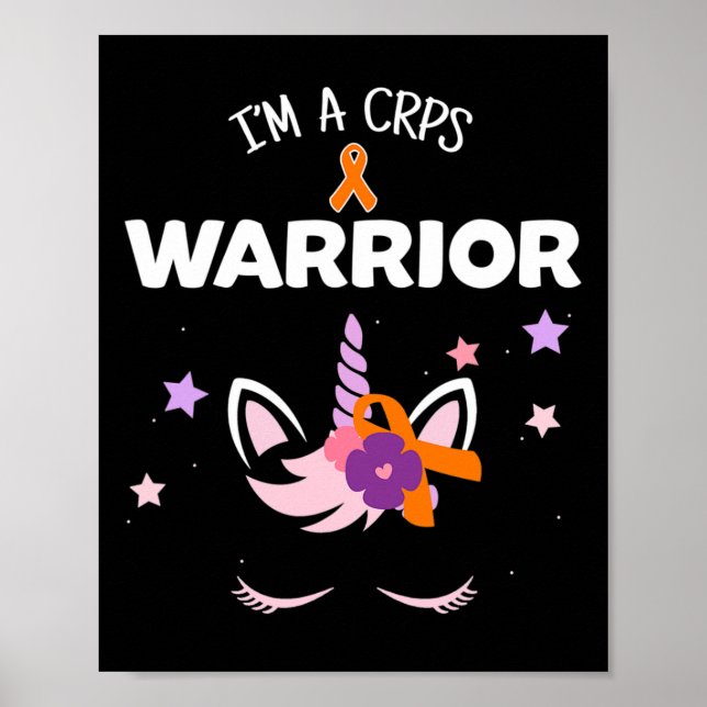 Unicorn CRPS Warrior RSD CRPS Awareness Poster (Front)