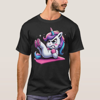 Unicorn Crunches Fitness Gym Boys Girls Men Women  T-Shirt