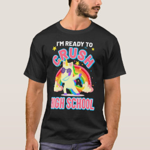 Unicorn Crushing First Day Of High School Back To  T-Shirt