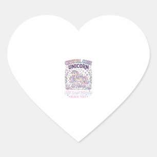 Unicorn Crystal Core Unicorn Adorable Vector Desig Heart Sticker