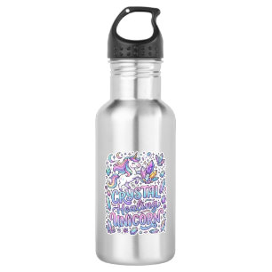 Unicorn Crystal Healing Unicorn Gift Idea Vector D 532 Ml Water Bottle