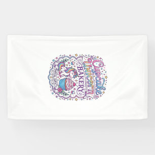 Unicorn Cupcake Unicorn Bakery White Background Pr Banner