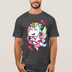 Unicorn cupid Valentines unicorn T-Shirt