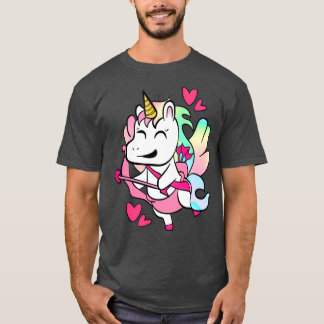 Unicorn cupid Valentines unicorn T-Shirt