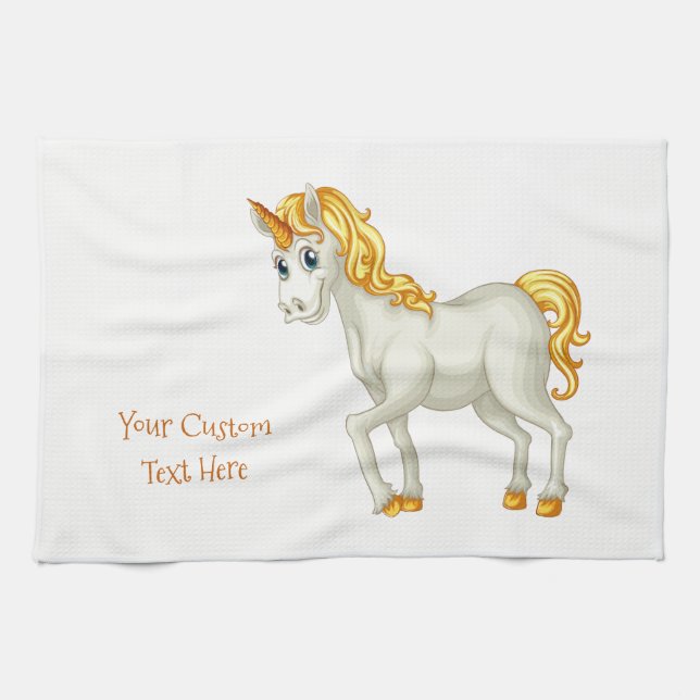Unicorn custom text kitchen towel (Horizontal)