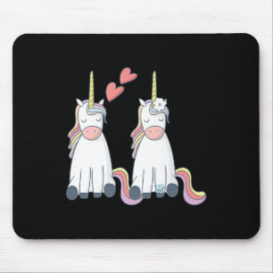 Unicorn Cute Bride And Groom Inlove Premium Mouse Pad