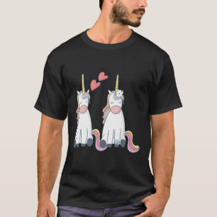 Unicorn Cute Bride And Groom Inlove Premium T-Shirt