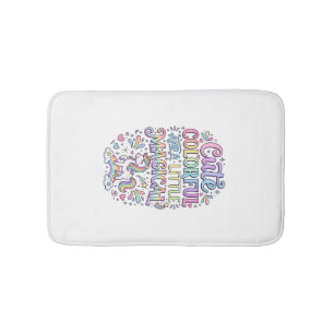 Unicorn Cute Colourful and a Little Magical Origin Bath Mat