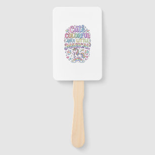 Unicorn Cute Colourful and a Little Magical Origin Hand Fan