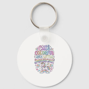 Unicorn Cute Colourful and a Little Magical Origin Key Ring
