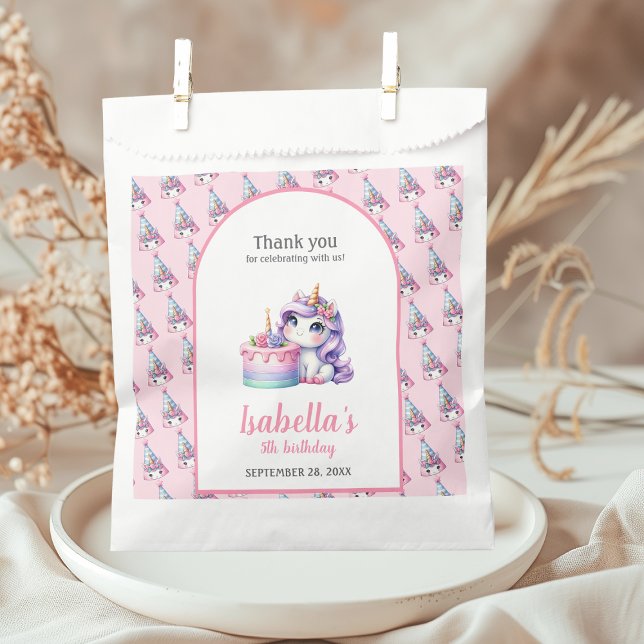 Unicorn Cute Magical Birthday Favour Bag (Creator Uploaded)