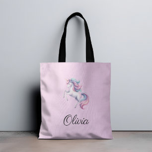 Unicorn Cute Magical Watercolor Tote Bag