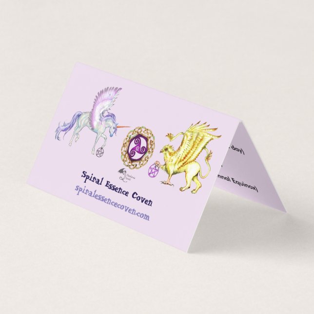 Unicorn Cute pegacorn pegasus horse pony griffon Business Card (Front)