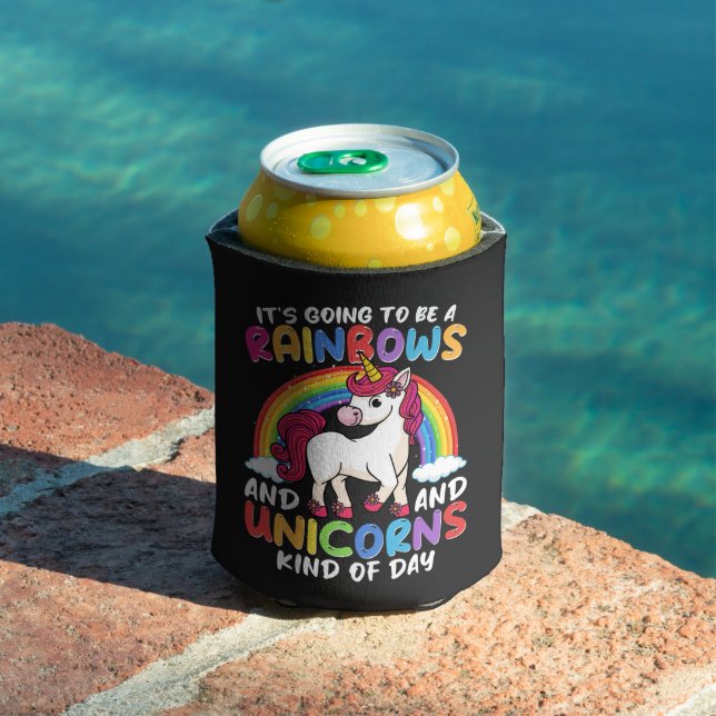 Unicorn Cute Whimsical Funny Rainbows And Unicorns Can Cooler (In Situ Pool)