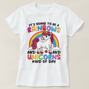 Unicorn Cute Whimsical Funny Rainbows And Unicorns T-Shirt