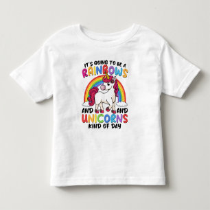 Unicorn Cute Whimsical Funny Rainbows And Unicorns Toddler T-Shirt