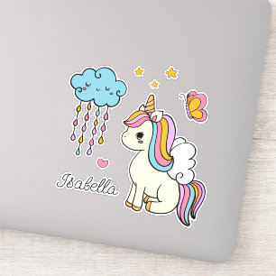 Unicorn Cute Whimsical Girly Personalised Name