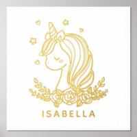 Unicorn Cute Whimsical Girly Personalised Name