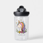 Unicorn Cute Whimsical Girly Personalised Name Water Bottle<br><div class="desc">Unicorn Cute Whimsical Girly Pink Floral Personalised Name Water Bottles features a cute unicorn with stars,  hearts and flowers and personalised with your name. Perfect gift for girls and their friends for birthday,  Christmas,  parties,  sleepovers,  best friends and more,  Designed by ©Evco Studio www.zazzle.com/store/evcostudio</div>