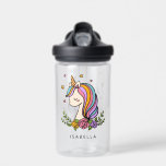 Unicorn Cute Whimsical Girly Personalised Name Water Bottle<br><div class="desc">Unicorn Cute Whimsical Girly Pink Floral Personalised Name Water Bottle features a cute unicorn with stars,  hearts and flowers. Perfect for birthday,  Christmas and holiday gifts for girls,  best friends,  birthday party gifts and favours. Personalise by editing the text in the text box provided. Designed by ©Evco Studio www.zazzle.com/store/evcostudio</div>
