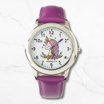 Unicorn Cute Whimsical Girly Pink Floral Girl's Watch<br><div class="desc">Unicorn Cute Whimsical Girly Pink Floral Personalised Name Girl's Watch features a cute unicorn with stars,  hearts and flowers. Personalised with your name. Perfect gifts for girls for birthday,  Christmas,  holidays and more. Designed by ©Evco Studio www.zazzle.com/store/evcostudio</div>