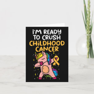 Unicorn Dab Ready To Crush Childhood Cancer Awaren Card
