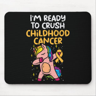 Unicorn Dab Ready To Crush Childhood Cancer Awaren Mouse Pad