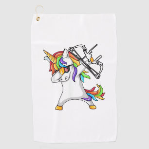 Unicorn dabbing Archery Funny shirt Golf Towel