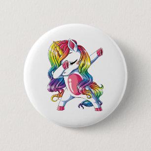 Unicorn Dabbing Birthday Gifts For Kids Boys Girls 6 Cm Round Badge