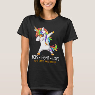 Unicorn Dabbing Hope Fight Love Rsd Crps Awareness T-Shirt