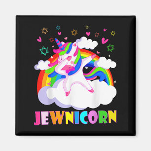 Unicorn Dabbing Rainbow Jewish Jew Rosh Hashanah J Magnet