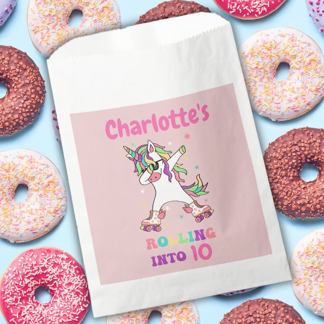 Unicorn Dabbing Roller Skating Birthday Favour Bag (Creator Uploaded)
