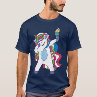 Unicorn Dabbing USA Patriotin Womens Unicorn  T-Shirt