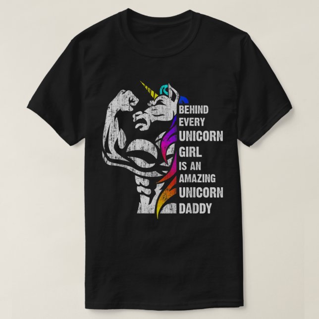 Unicorn Dad Dadacorn Dadicorn Daddycorn Inspiratio T-Shirt (Design Front)