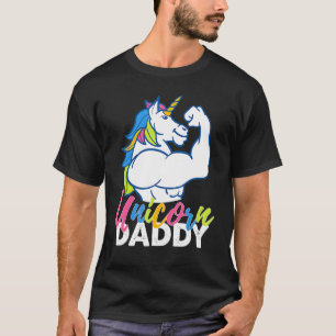 Unicorn Daddy  Magical Fitness Bodybuilder Dad T-Shirt