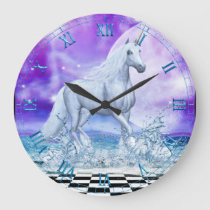 Unicorn Dancing in the Water Wall Clock